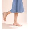 imageAnkis Black Nude White Gold Women Sandals Comfortable Walking Strappy Open Toe Sandals for Women Dressy Summer 1 Inch Low Block Heel Flat Adjustable Ankle Strap ShoesClear