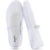 imageAnkis Mesh Ballet Flats for Women Black Mesh Flats Buckle Strap Mary Jane Ballerina Flats Womens Fishnet Flat Sandals Shoes for Dressy SummerJelly Clear