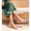 imageAnkis Platform Wedge Sandals for Women Black Brown White Nude Espadrille Womens Wedge Sandals Comfortable Open Toe Ankle Strap High Heel Wedges for Women Dressy Summer 34InchNude Suede