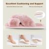 imageAnkis Womens Fuzzy Slippers Cross Band Memory Foam Open Toe Comfy Soft House Shoes AntiSlip Indoor Outdoor Gifts for WomenDusty Pink
