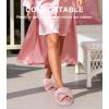 imageAnkis Womens Fuzzy Slippers Cross Band Memory Foam Open Toe Comfy Soft House Shoes AntiSlip Indoor Outdoor Gifts for WomenDusty Pink