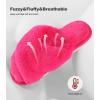 imageAnkis Womens Fuzzy Slippers Cross Band Memory Foam Open Toe Comfy Soft House Shoes AntiSlip Indoor Outdoor Gifts for WomenHot Pink
