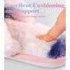 imageAnkis Womens Fuzzy Slippers Cross Band Memory Foam Open Toe Comfy Soft House Shoes AntiSlip Indoor Outdoor Gifts for WomenRainbow