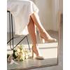 imageAnkis Closed Toe Heels for Women Black Nude White Silver Gold Womens Heels Closed Round Toe Chunky Block Pumps Shoes 3 InchNude Ppu