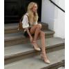 imageAnkis Closed Toe Heels for Women Black Nude White Silver Gold Womens Heels Closed Round Toe Chunky Block Pumps Shoes 3 InchNude Suede