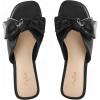 imageWhite Sandals Womens Bow Flat Sandals Dressy  Cute Summer Beach Sandals for Women 2026 Square Open Toe Comfortable Slip On Slide Sandals Bride Wedding Bridal Dress Shoes Slippers Balck Pink Gold NudeBlack