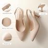 imageAnkis Womens Slingback Kitten Heels Closed Pointed Toe Low Heel Pumps Comfortable Dress Shoes for Wedding Party Work Office Business Casual Daily Wear 25inchNude Nubuck