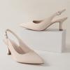 imageAnkis Womens Slingback Kitten Heels Closed Pointed Toe Low Heel Pumps Comfortable Dress Shoes for Wedding Party Work Office Business Casual Daily Wear 25inchNude Almond