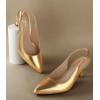 imageAnkis Womens Slingback Kitten Heels Closed Pointed Toe Low Heel Pumps Comfortable Dress Shoes for Wedding Party Work Office Business Casual Daily Wear 25inchGold Pu