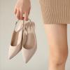 imageAnkis Womens Slingback Kitten Heels Closed Pointed Toe Low Heel Pumps Comfortable Dress Shoes for Wedding Party Work Office Business Casual Daily Wear 25inchNude Almond