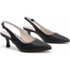 imageAnkis Womens Slingback Kitten Heels Closed Pointed Toe Low Heel Pumps Comfortable Dress Shoes for Wedding Party Work Office Business Casual Daily Wear 25inchBlack Pu