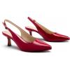 imageAnkis Womens Slingback Kitten Heels Closed Pointed Toe Low Heel Pumps Comfortable Dress Shoes for Wedding Party Work Office Business Casual Daily Wear 25inchBurgundy Patent