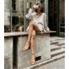 imageAnkis Heels for Women Open Toe Ankle Strap Chunky Heel Sandals 275 InchBrown Pu