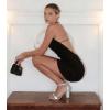 imageAnkis Heels for Women Open Toe Ankle Strap Chunky Heel Sandals 275 InchNew Silver Glitter
