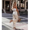 image:imageAnkis White Heels Wedding Shoes for Bride Women Chunky Heels Pearl High Heels Heeled Sandals 4 InchNude