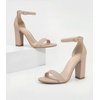image:imageAnkis White Heels Wedding Shoes for Bride Women Chunky Heels Pearl High Heels Heeled Sandals 4 InchNude