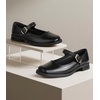 image:imageAnkis Mary Jane Flats for Women Low Block Heels Square Toe Ankle Strap Comfortable Business Office Pumps Dress Shoes 1Inch HeelBlack Pu