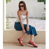 image:imageAnkis Mary Jane Flats for Women Low Block Heels Square Toe Ankle Strap Comfortable Business Office Pumps Dress Shoes 1Inch HeelRed Pu