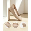 image:imageAnkis Black Nude Silver Gold Wedges for Women Low Heel Womens Wedge Comfortable Closed Toe Women Pumps Dress Shoes 2InchNude Nubuck