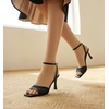 image:imageAnkis High Heels for Women Black Nude Heel Strappy Open Toe Stiletto Heels Ankle Strap Kitten Heeled Sandals Wedding Party Dress ShoesBlack