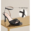 image:imageAnkis High Heels for Women Black Nude Heel Strappy Open Toe Stiletto Heels Ankle Strap Kitten Heeled Sandals Wedding Party Dress ShoesBlack
