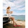 image:imageAnkis Womens Bow Flat Sandals Square Open Toe Dressy Comfortable Slides  Wedding Graduation Dressy Summer Beach Vacation Comfortable Slip On Slide SandalsHot Pink
