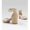 image:imageAnkis Women Black Nude Silver Open Toe Low Block Chunky Heel Sandals Daily  225inch heel adjustable ankle strap cushioned insole nonslip outsole allday comfort for daily wedding bridal promNude Nubuck