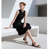 image:imageAnkis Women Nude Black White Open Toe 1 Inch Block Low Heel Sandals Daily  1inch block heel adjustable ankle strap foam padded nonslip rubber sole allday comfort for daily graduation weddingBlack Suede