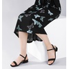 image:imageAnkis Women Nude Black White Open Toe 1 Inch Block Low Heel Sandals Daily  1inch block heel adjustable ankle strap foam padded nonslip rubber sole allday comfort for daily graduation weddingBlack Suede