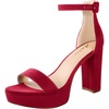 image:imageAnkis Platform Heels 4 Inches Chunky heels Sandals for Women Comfy Open Toe Block Heeled Sandals Black Nude White Silver Gold Ankle Strappy Black Chunky Platform Heel for Women Summer Dress Shoes