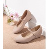image:imageAnkis Womens Wedge Heels 2 Inch Comfort Closed Toe Top Strap Dress Pumps  2in wedge low heel Soft comfortable insole Adjustable strap Nonslip outsole Formal dress daily wearNude Nubuck