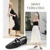 image:imageAnkis Womens Mary Jane Ballet Flats Mesh Jelly Fishnet Sandals  Mesh Flat Ballerina Flats Sandals Buckle Strap Mary Jane Comfy Causal Daily Dress ShoesBlack