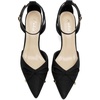 image:imageAnkis Closed Toe Kitten Heels for Women Bow Stiletto Dress Wedding HeelsBlack Suede