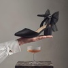 image:imageAnkis Wedding Closed Toe Heels for Women 225Inch Low Block Chunky HeelsBlack Pu