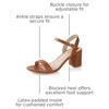 image:imageAnkis Women Nude Black White Open Toe 1 Inch Block Low Heel Sandals DailyBrown Pu