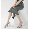 image:imageAnkis Women Nude Black White Open Toe 1 Inch Block Low Heel Sandals DailySilver Pu