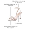 image:imageAnkis Womens Bow Kitten Heel Sandals Adjustable Ankle Strap Dress HeelsWhite