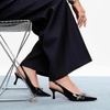image:imageAnkis Womens Patent Slingback Kitten Heels 275in Pointed Toe Dress PumpsBlack Patent