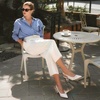 image:imageAnkis Womens Patent Slingback Kitten Heels 275in Pointed Toe Dress PumpsWhite Pu