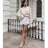 image:imageAnkis Womens Zipper Ankle Boots Chunky Stacked Heel Buckle Strap BootiesNudeSuede