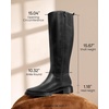 image:imageAnkis Womens Knee High Boots Square Toe 118in Low Block Heel Side Zipper