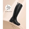image:imageAnkis Womens Knee High Boots Square Toe 118in Low Block Heel Side Zipper