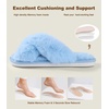 image:imageAnkis Memory Foam Fuzzy Slippers for WomenOpen Toe House ShoesBlue