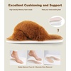 image:imageAnkis Memory Foam Fuzzy Slippers for WomenOpen Toe House ShoesBrown