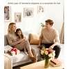 image:imageAnkis Memory Foam Fuzzy Slippers for WomenOpen Toe House ShoesBrown