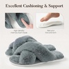 image:imageAnkis Memory Foam Fuzzy Slippers for WomenOpen Toe House ShoesDark Grey