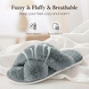 image:imageAnkis Memory Foam Fuzzy Slippers for WomenOpen Toe House ShoesDark Grey