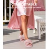 image:imageAnkis Memory Foam Fuzzy Slippers for WomenOpen Toe House ShoesDusty Pink
