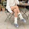 image:imageAnkis Memory Foam Fuzzy Slippers for WomenOpen Toe House ShoesGrey