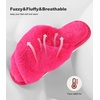 image:imageAnkis Memory Foam Fuzzy Slippers for WomenOpen Toe House ShoesHot Pink